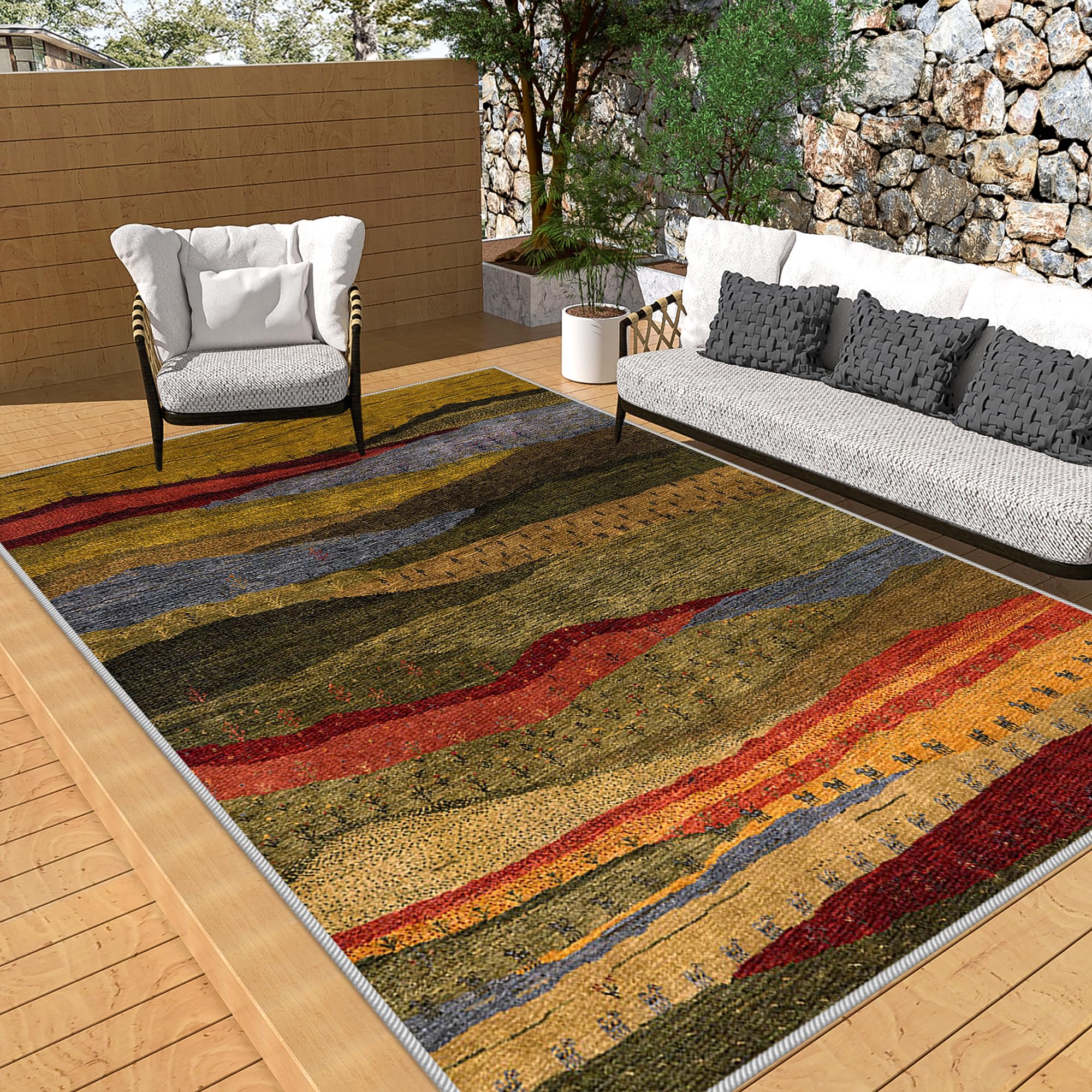 Tapis de Salon Salle a Manger Moquette de Chambre Moelleuse et Tapis Antiderapant