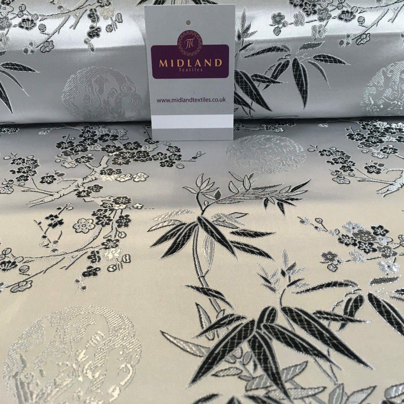Chinese Shanghai Floral blossom Silky Satin Brocade dress fabric 45" wide M798