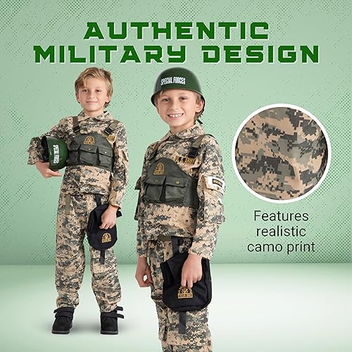 Miniatura 4 de Dress-Up-America - Disfraz de soldado para niños y niñas Disfraz de las Fuerzas Especiales de EE.UU. para niños