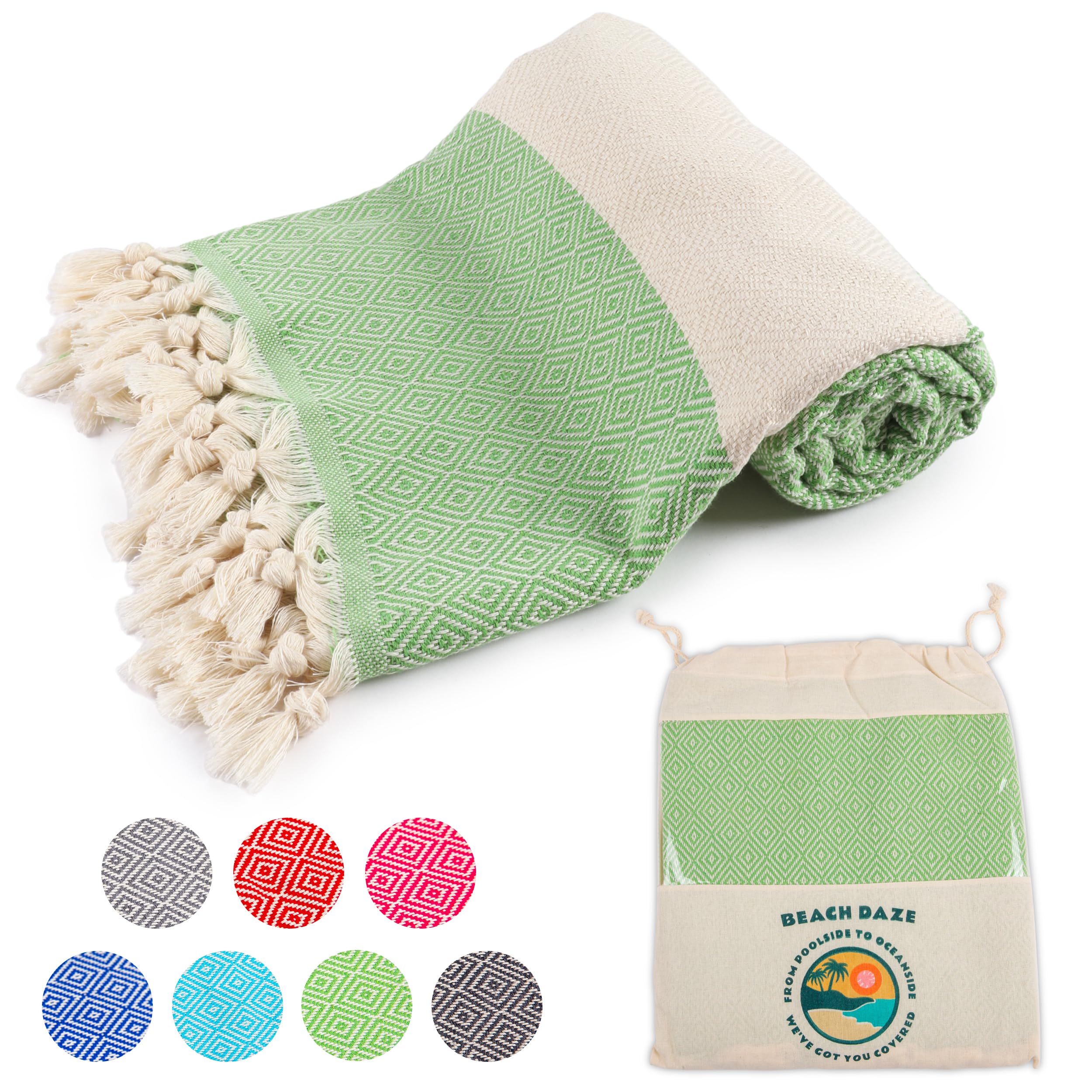 Beach Daze Turkish Beach Towel Handmade Turkish Beach Towels