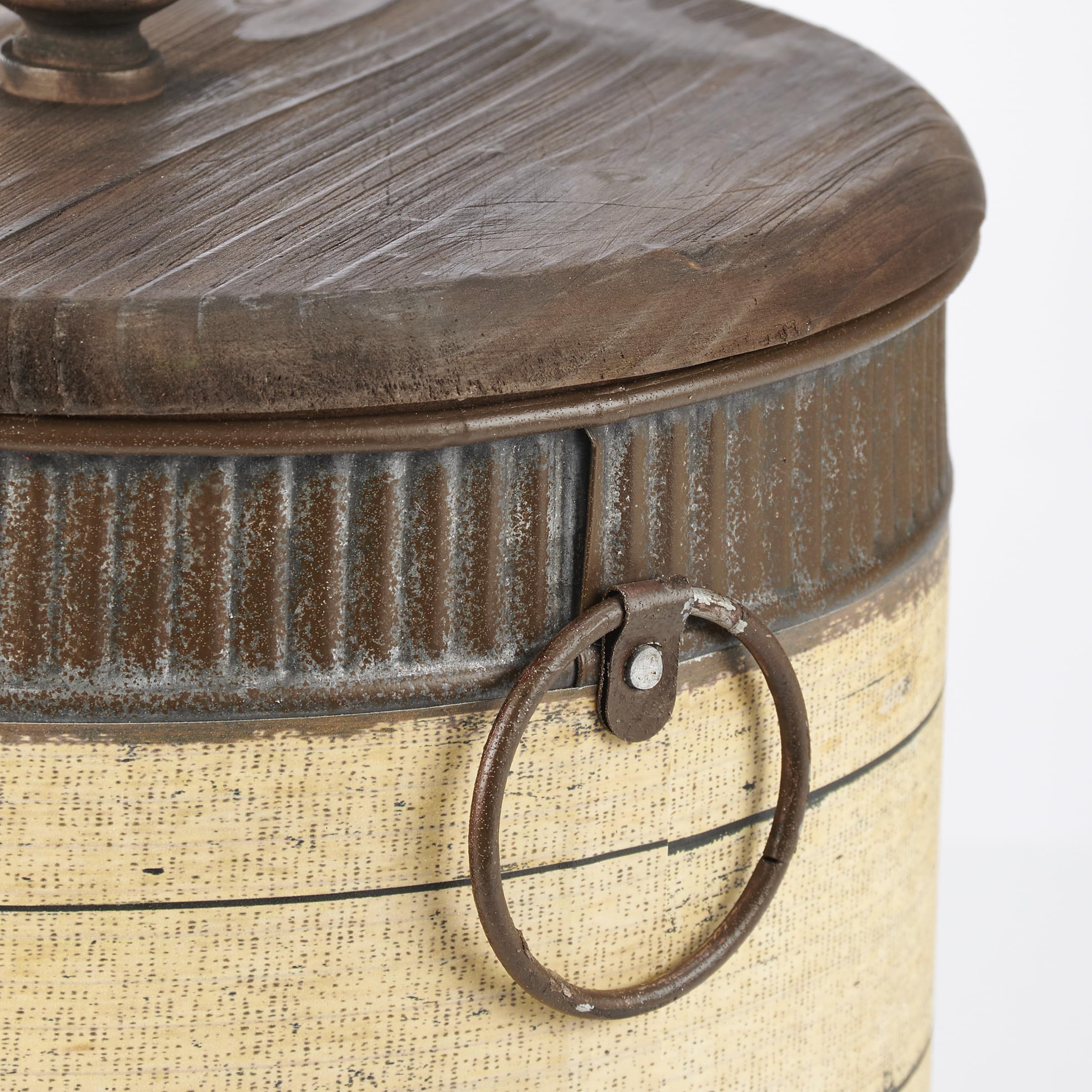 Primitives By Kathy Set Di 2 Barattoli In Metallo Per Snack Cane - Stile Farmhouse