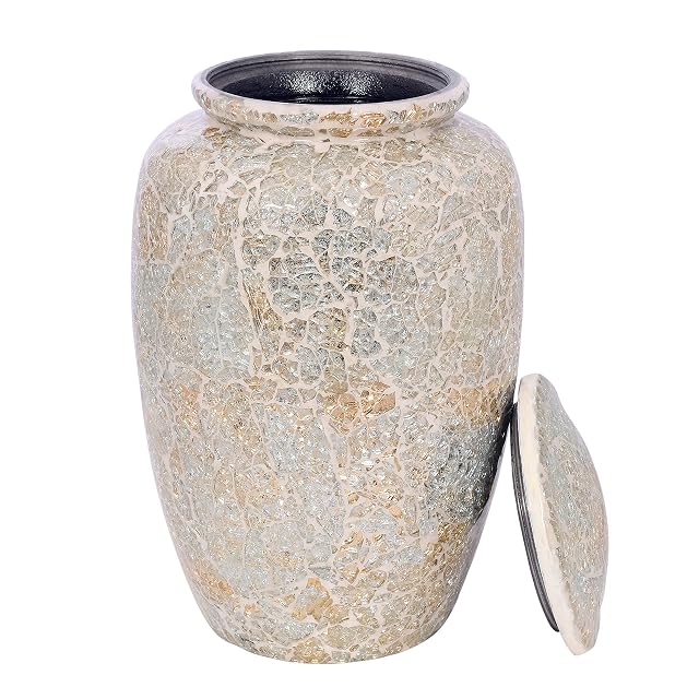 Foto 2 de 7 de Divit Shilp - Urna funeraria para cenizas humanas, con bolsa de terciopelo, para adultos hasta 100 kg, urna…