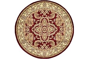 Unique Loom Voyage Collection Traditional Oriental Voque Red Round Rug (6' x 6' Round)
