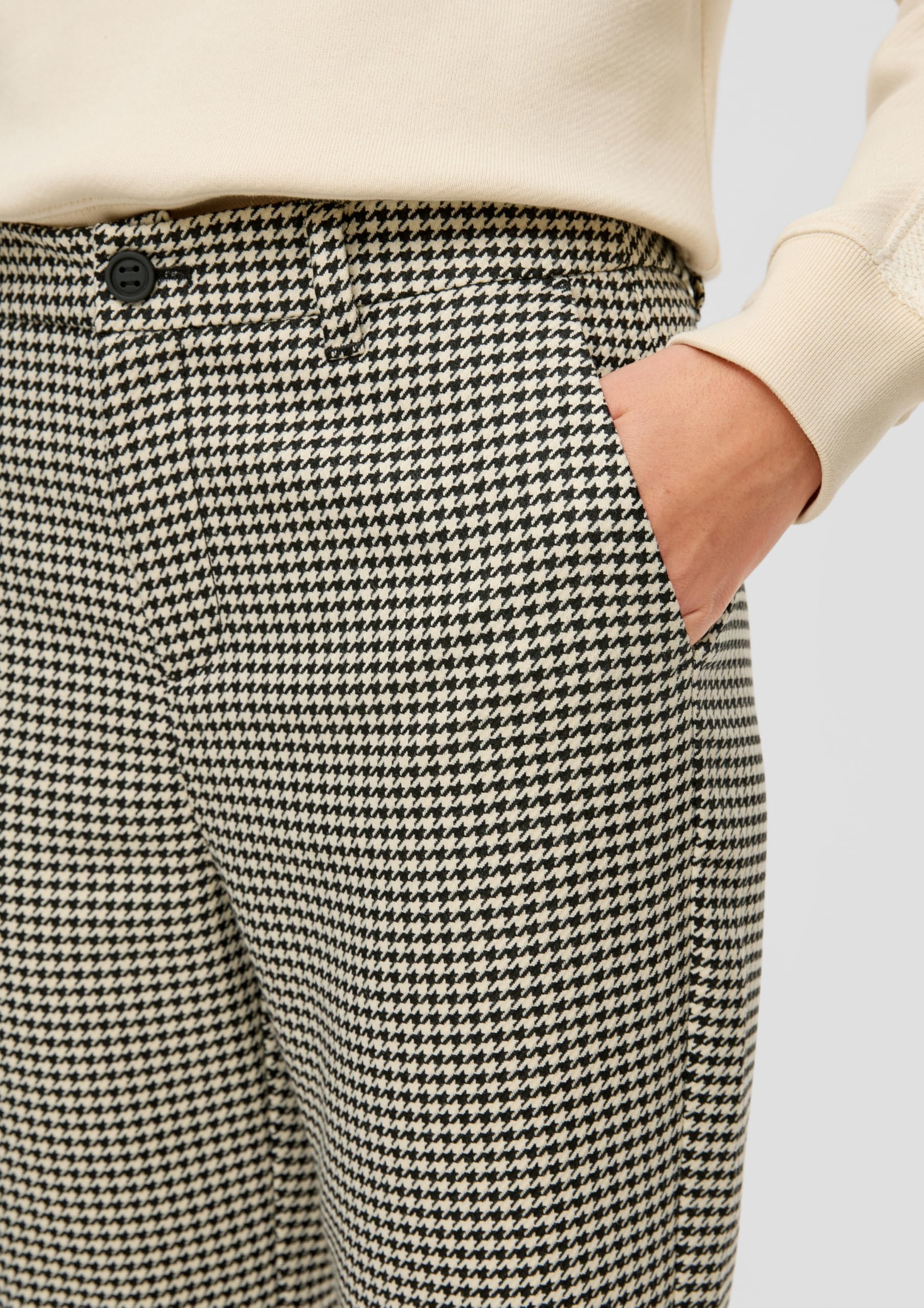 s.Oliver Damen Ankle Hose, kariert 2139134