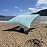 Neso Grande Portable Beach Tent Sun Shelter - Lightweight Beach Shade Canopy - Easy Setup for Family Outings - Patented Reinforced Corners - UPF 50+ Sun Protection - 7ft Tall, 9 x 9ft - Aqua Fronds