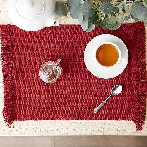 Miniatura 3 de DII - Colección de mesa jaspeado, juego de manteles individuales, 13x19, secoya, 6 unidades