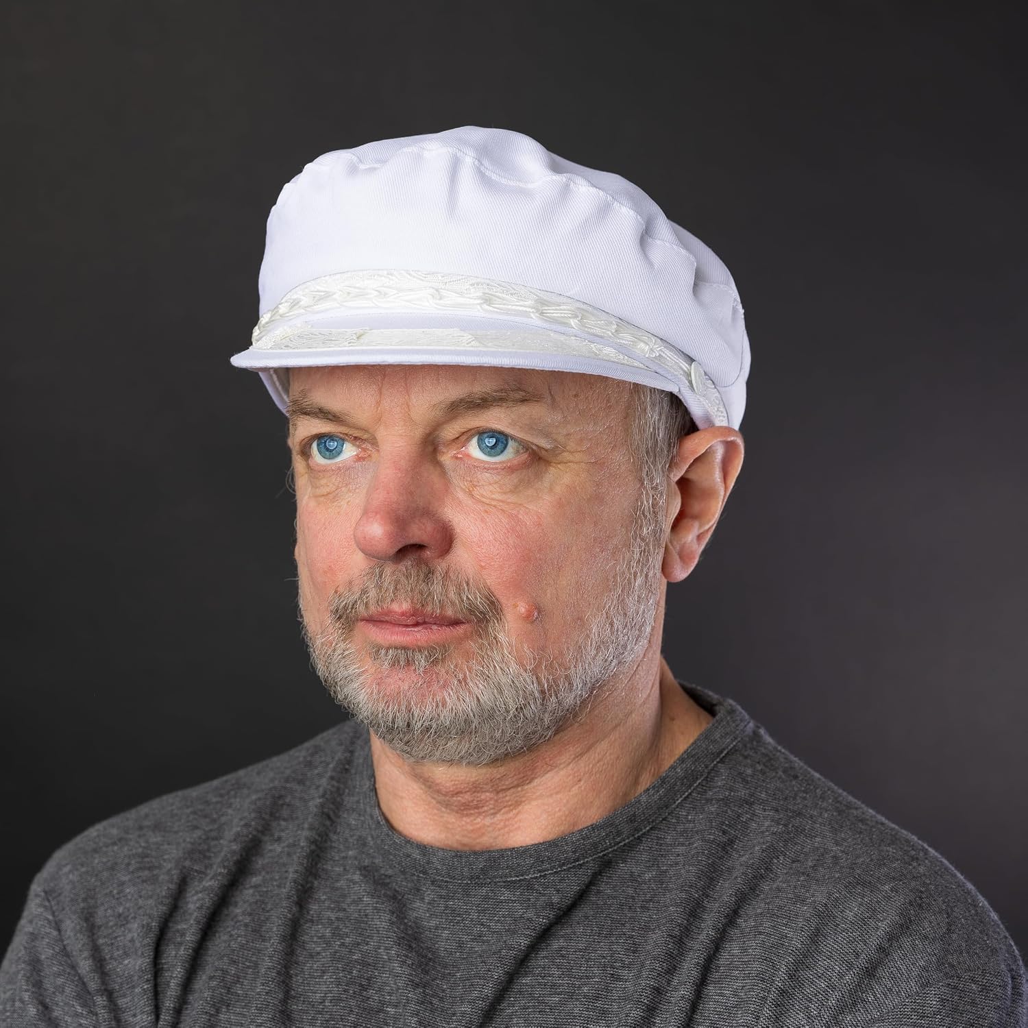 Aegean Authentic Greek Fisherman's Cap - Cotton - White - Size 7 1/4 (22 3/4 Inches - 58 cm)