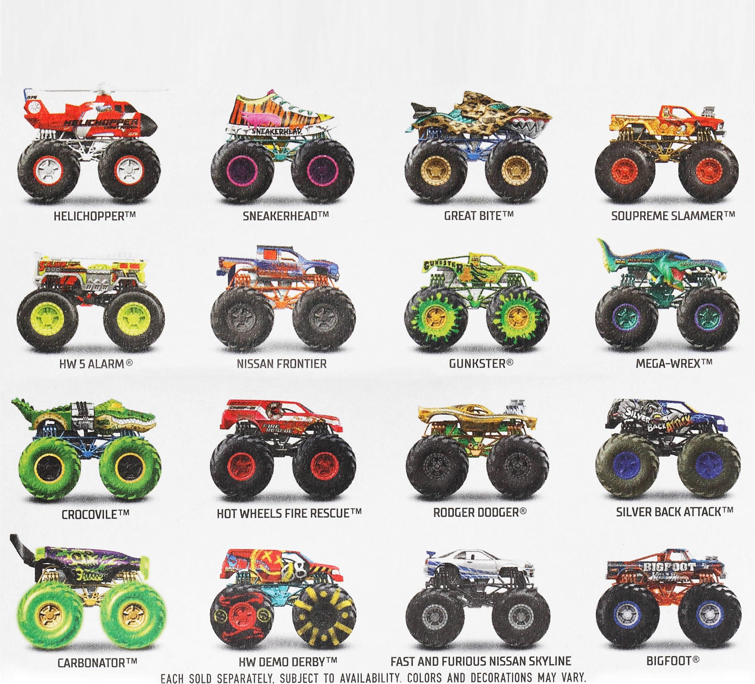 Hot Wheels Monster Trucks 17台セット Hot Wheels Monster Trucks 17台セット Hot Wheels Monster Truck