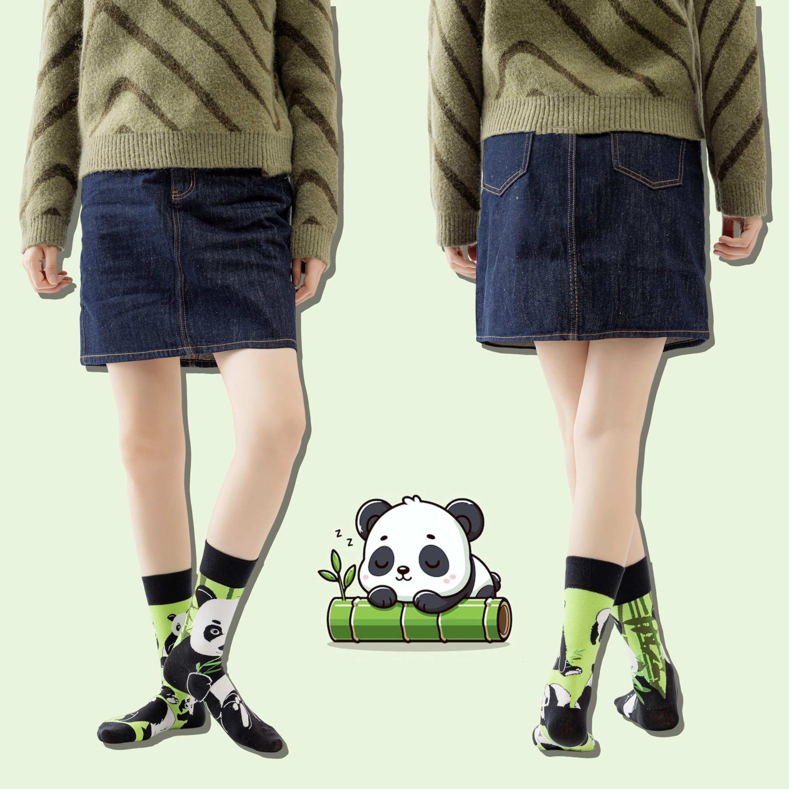 Calcetines Divertidos Unisex para Mujer y Hombre con Diseños Asimétricos en Par - Temas Animales, Comida, Fruta, Deporte y Arte en Algodón - Ideal para Regalos — view 5