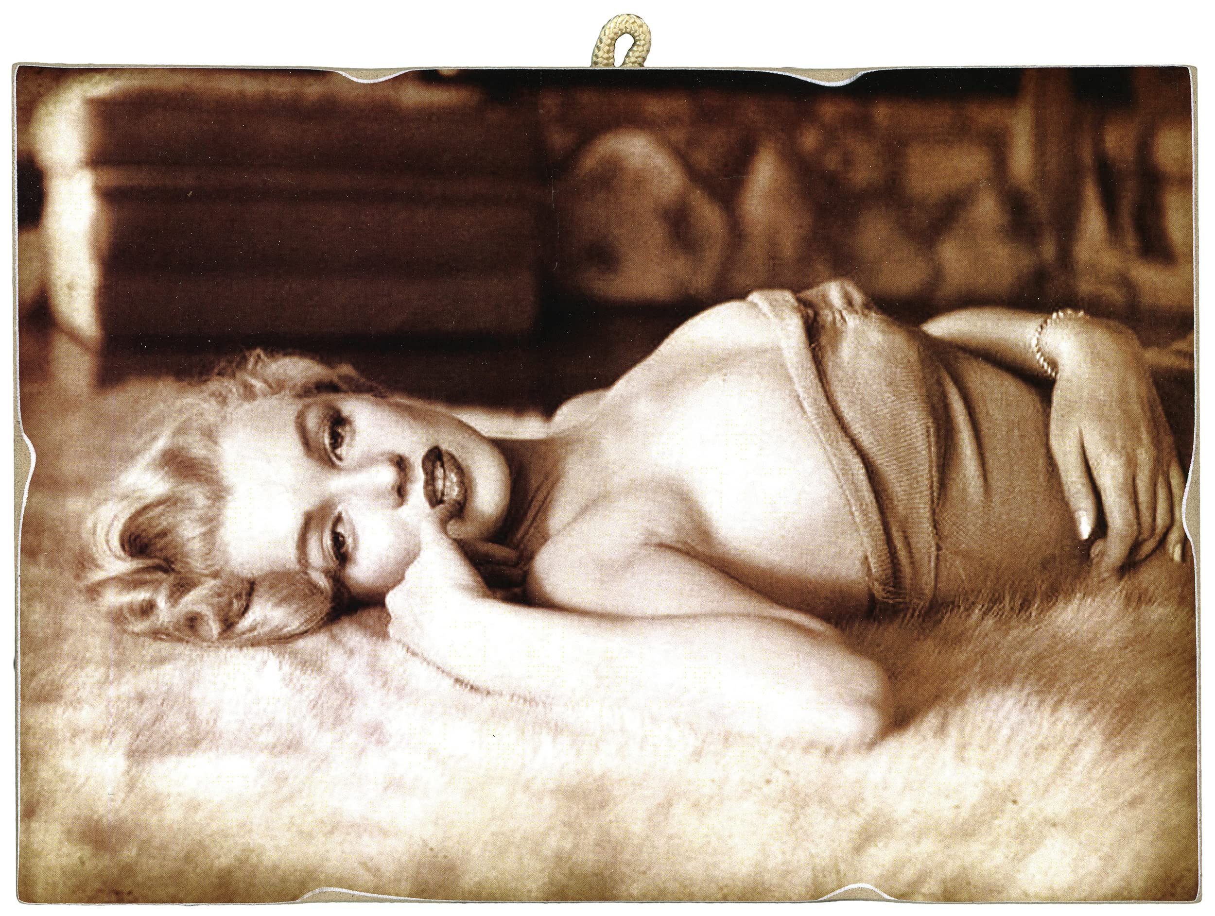 KUSTOM ART Picture Painting Vintage Style Series Actors Hollywood Marilyn Monroe Wood Print 25x18 cm Beauticians, Beauty Salon, Hairdressers