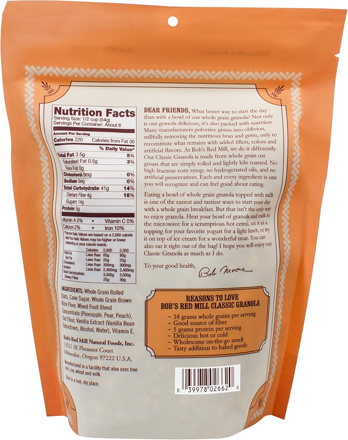 Classic Granola, - Whole Grain, Kosher