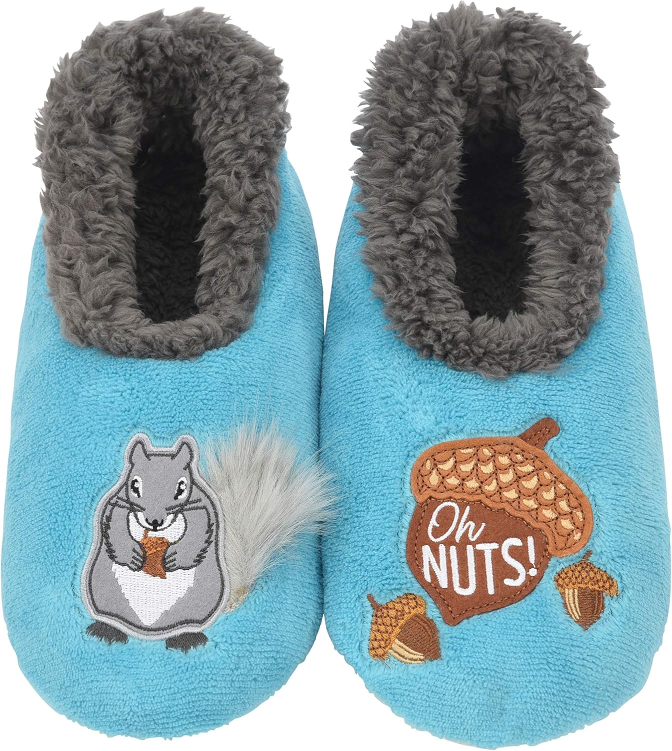 Snoozies Pairable Slipper Socks Funny House Slippers for Women, NonSlip Fuzzy