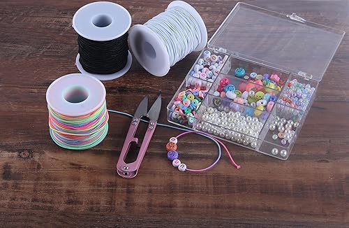 Miniatura 5 de KONMAY Cuerda elástica de goma de 0.039in, 43 yardas para hacer pulseras, cuentas y hacer joyas