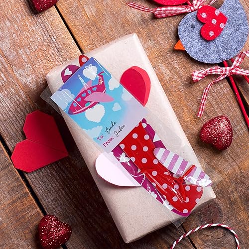 Miniatura 6 de Winlyn 32 juegos de aviones planeadores de espuma para el día de San Valentín con tarjetas para niños y niñas, aviones de San Valentín, recuerdos de