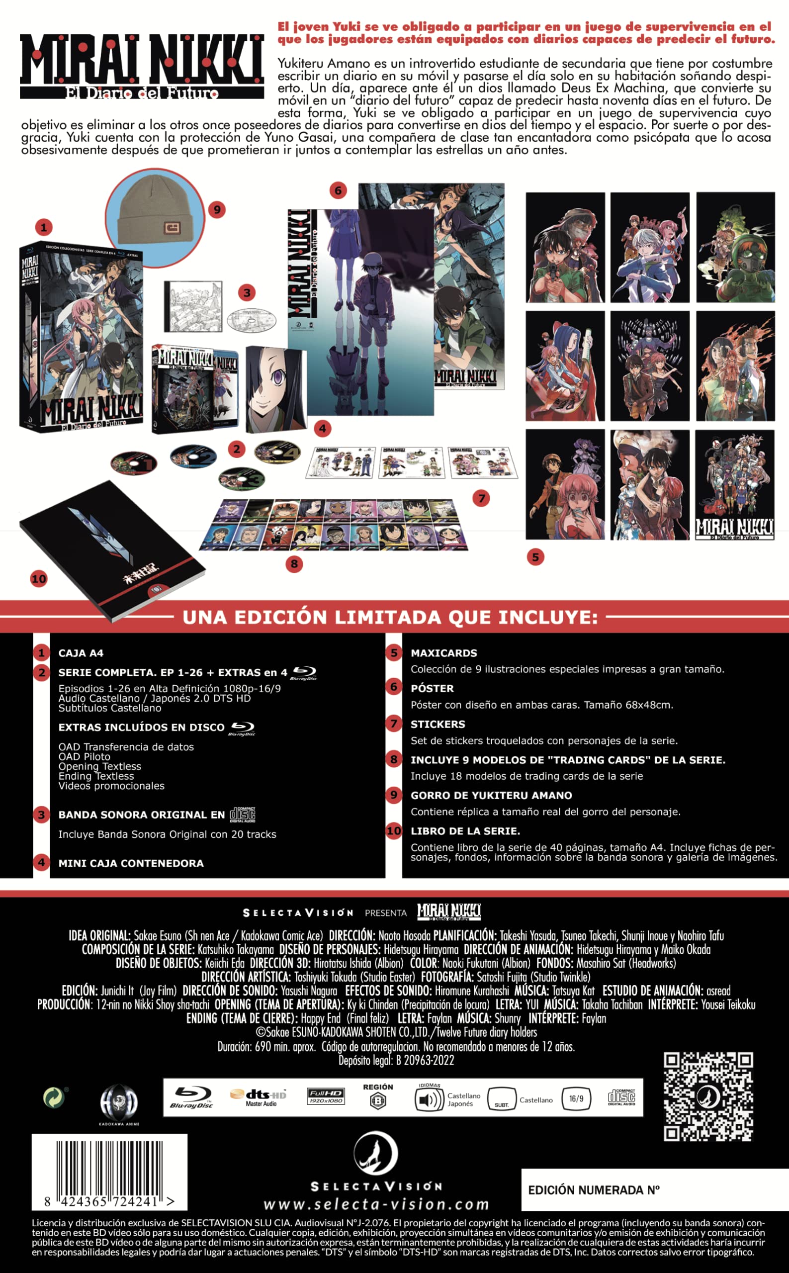 Mirai Nikki | Edición Coleccionista Bluray A4 [Blu-ray]