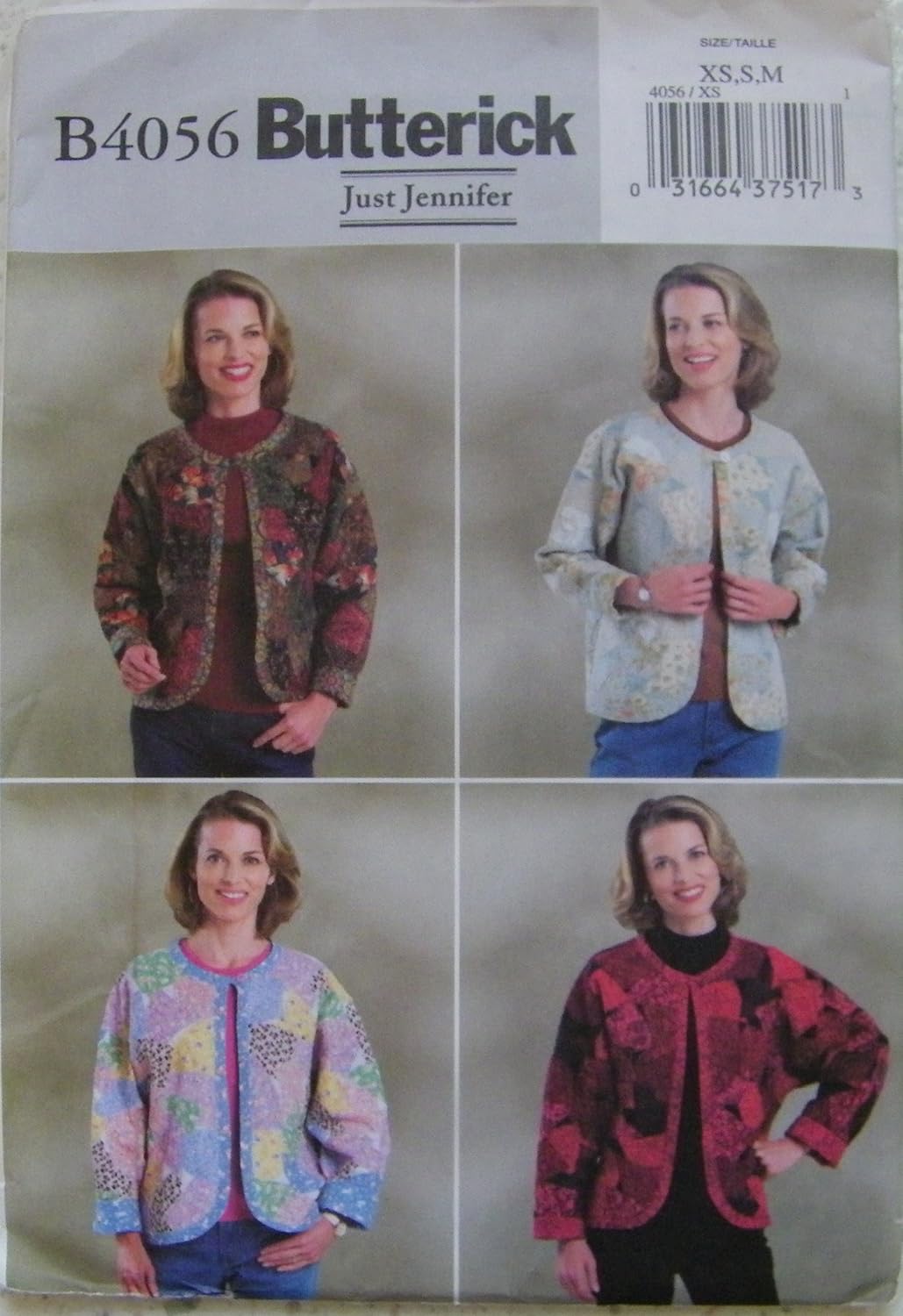 Amazon.com: Butterick Just Jennifer Pattern B4056 Petite Patchwork ...