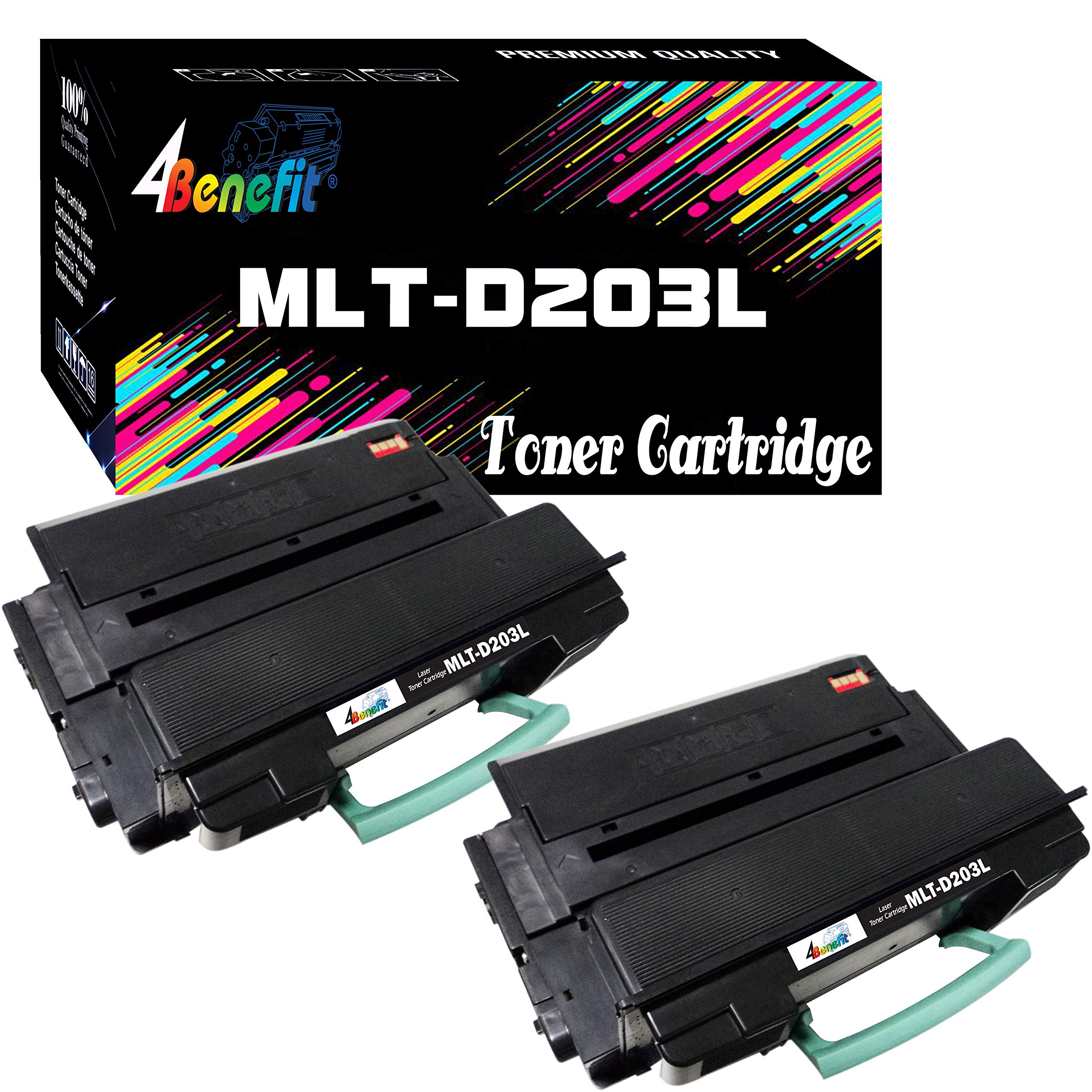 4Benefit Dell 2 Pack Black Compatible D203L MLT-D203L Toner Cartridge High Yield for Pro Xpress SL-M3320 SL-M3820 SL-M4020 SL-M3370 SL-M3870 SL-M4070 Printer