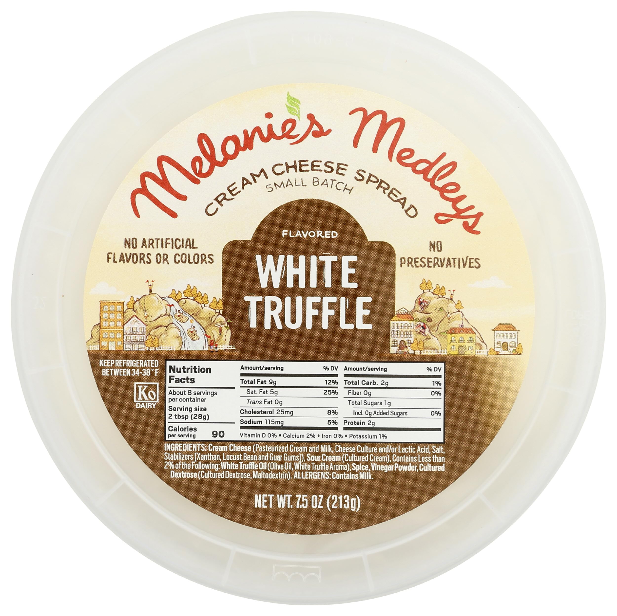 Melanies Medleys White Truffle Cream Cheese Spread 7 5 Oz