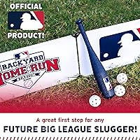 Vista 8 de Franklin Sports MLB - Estadio de béisbol para niños en el patio trasero - Juego de béisbol de plástico para niños con paredes de jonrón, bate, bolas