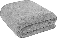 Vista 4 de Cotton Paradise Toalla de baño extragrande 100% algodón, 40 x 80 pulgadas, toallas de baño turcas extra grandes para baño, toalla de baño gris claro