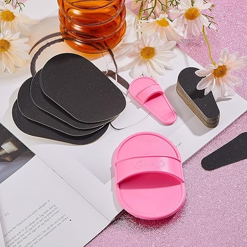 Miniatura 7 de 32 almohadillas de depilación para eliminar el vello facial, 2 tamaños y 30 piezas de papel de lija fino para mujeres y niñas, depiladores de pelo