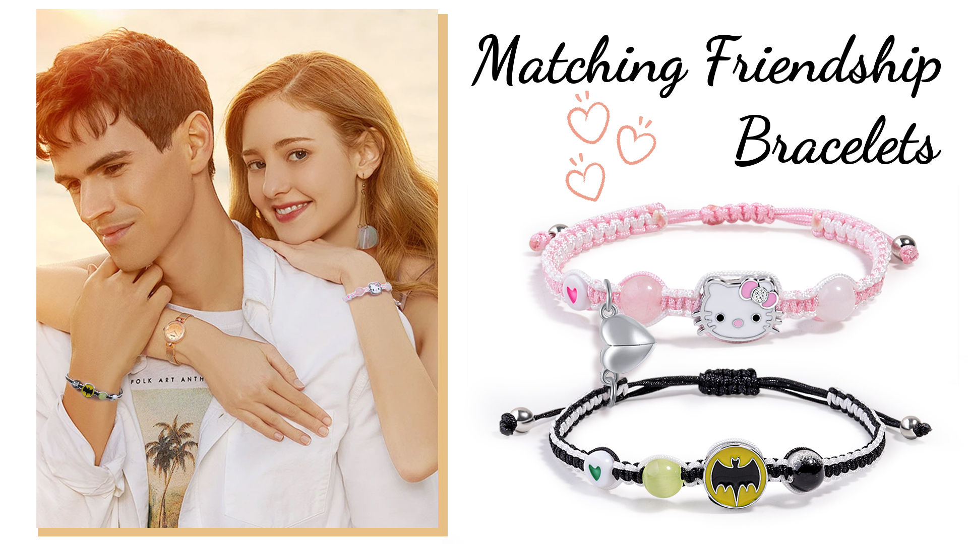 Amazon.com: XMITHJLS Couples/Friendship Matching Bracelets,Bat