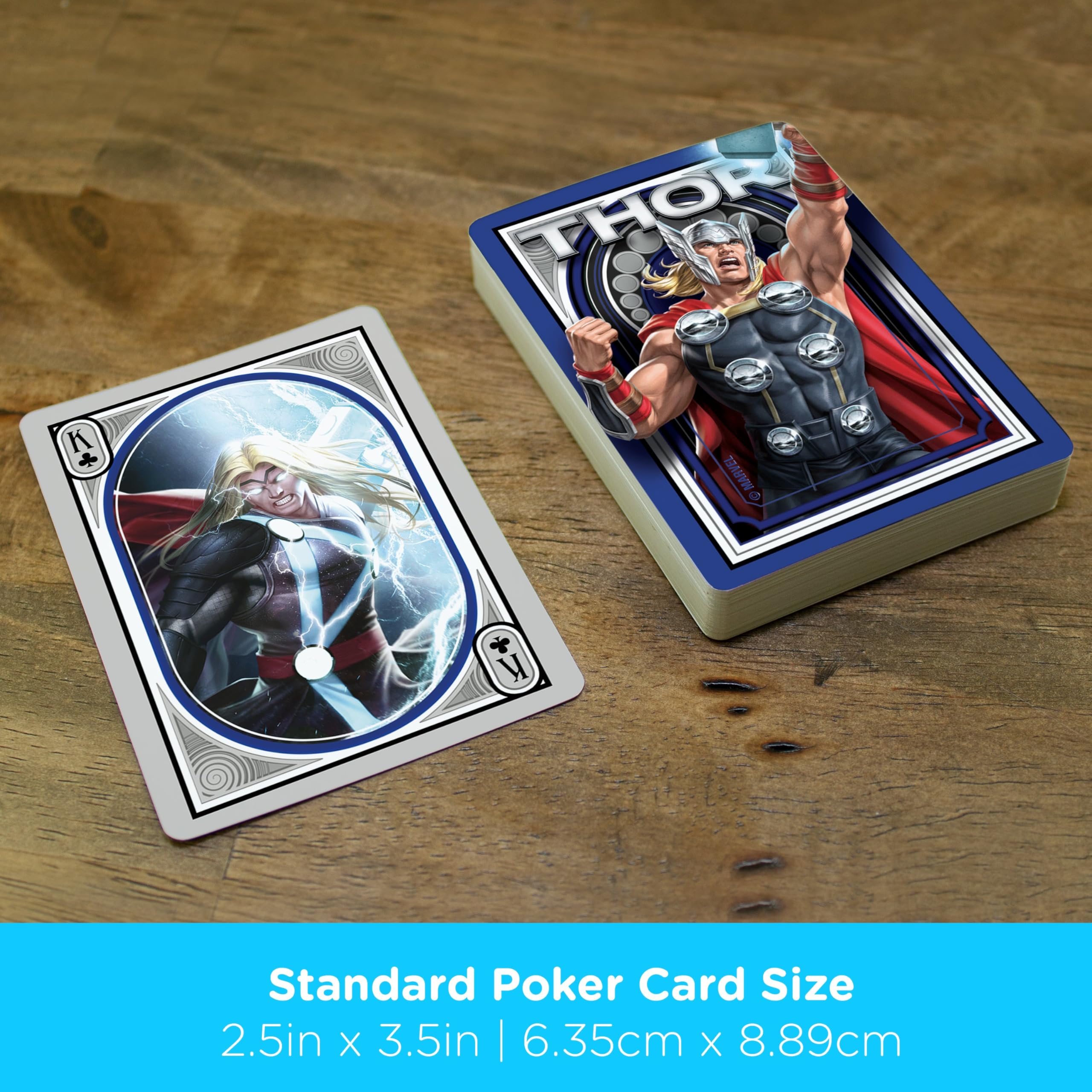 AQUARIUS - Marvel Thor Playing Cards, Blue, Black, Red : Amazon.in