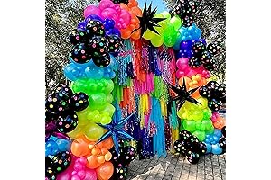 Glow Party Neon Balloon Arch Kit