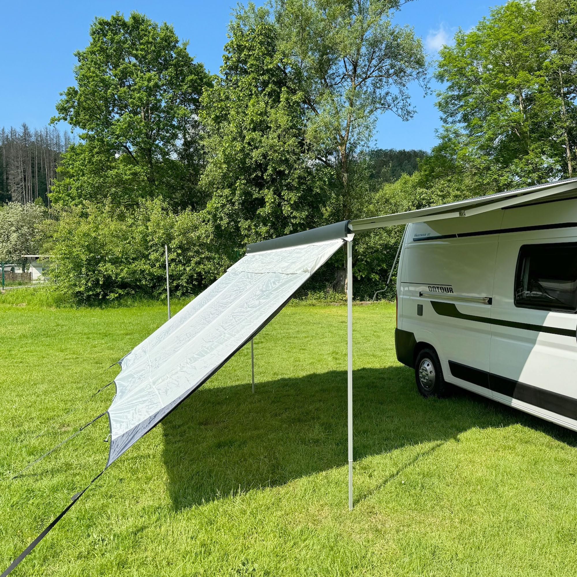 Sunblocker 240 - Markise Vorderwand 240 x 200 cm Sichtschutz