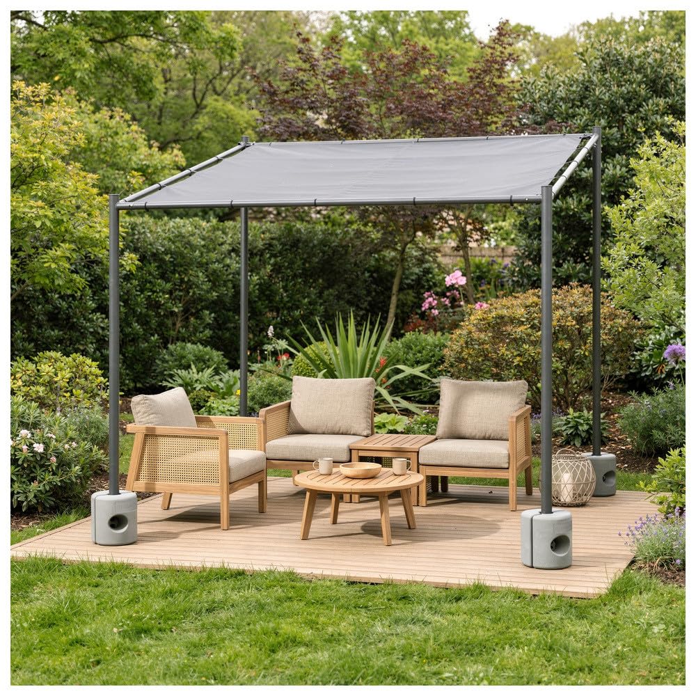 Dönges Dönges Pavillon Standfüße 4er-Set Grau - Befüllbare Gewichte für sicheren Halt - Robuster Kunststoff I Wetterfest - Ideal für Zelte, Pavillons & Outdoor-Events