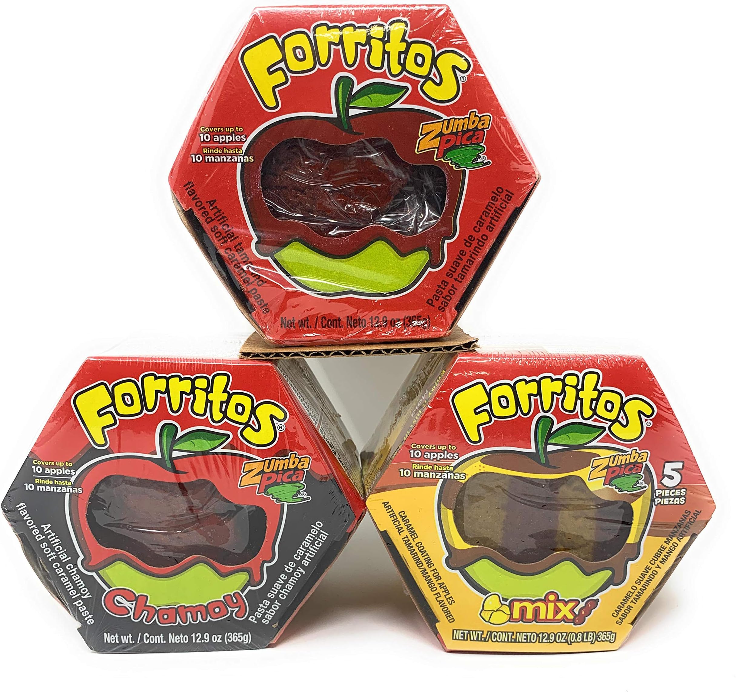 3 X Forritos Chamoy & Tamarind Apple Paste- Covers up to 30 Apples