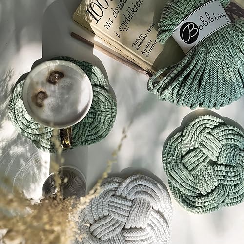 Miniatura 6 de Bobbiny Cordón de macramé trenzado junior de 0.118 in (negro) 108 yardas330 pies