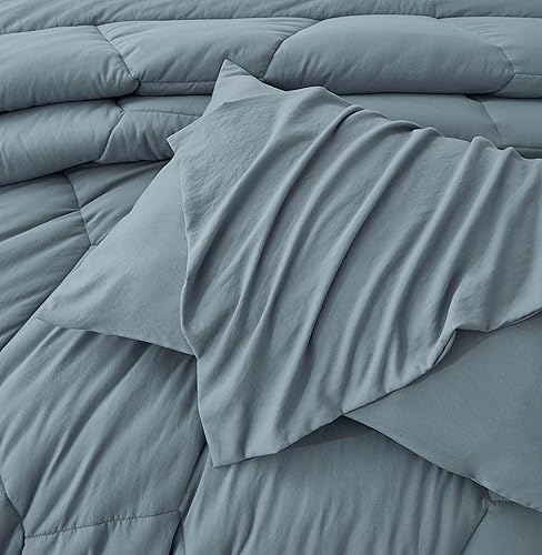 Miniatura 4 de Chezmoi Collection Vero - Juego de edredón de microfibra acolchada de panal de abeja de 3 piezas ropa de cama hexagonal geométrica suave lavada