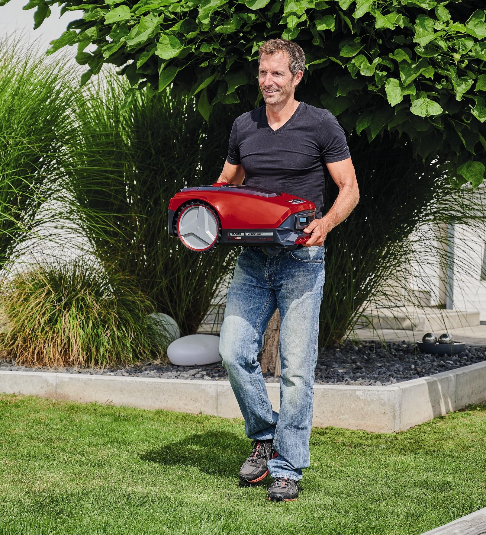 Einhell Mähroboter FREELEXO 550 Kit Power X-Change (18V, bis 35% Steigung, Stoß-/Kipp-/Hebe-/Regensensor, inkl. Installations-Kit für 550 m², inkl. 1x 3,0 Ah Akku)