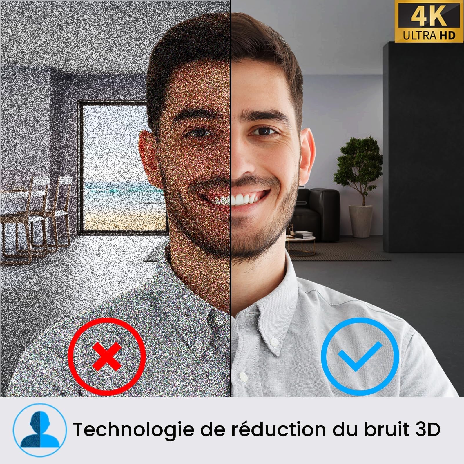 Angetube Webcam en Streaming 4K ave Suivi IA, HDR Modes Spécialisés USB 3.0