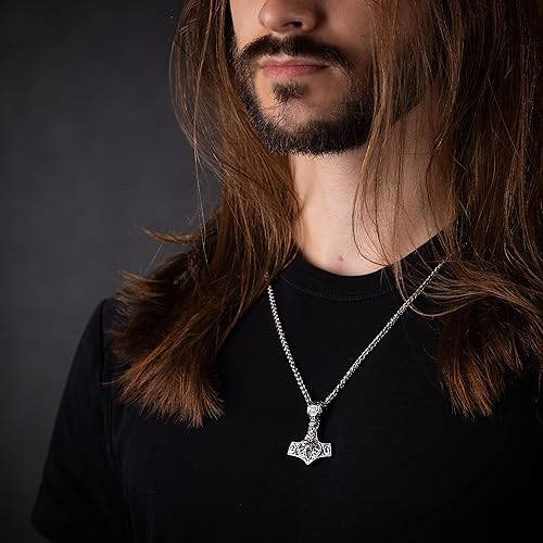Miniatura 71 de Baldur Jewelry - Collar de martillo Thors Mjölnir - Colgante de martillo de Thor nórdico vikingo joyería vikingo - Collar Thor - Regalos Thor