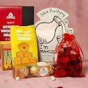 Omay Foods 8_Pcs SNUGGLE & SAVOR Gift Hamper for Men | Healthy Snacks, Chocolate, Herbal Tea | Unique Birthday Gift for Husband, Boyfriend | Gift Box for Valentine's Day | Men’s Gift Hamper gallery image