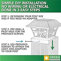 Vista 4 de GreenLighting Evolve - Luces solares blancas para postes – Tapas de poste de 4 x 4 y luces de poste al aire libre – Luces solares impermeables