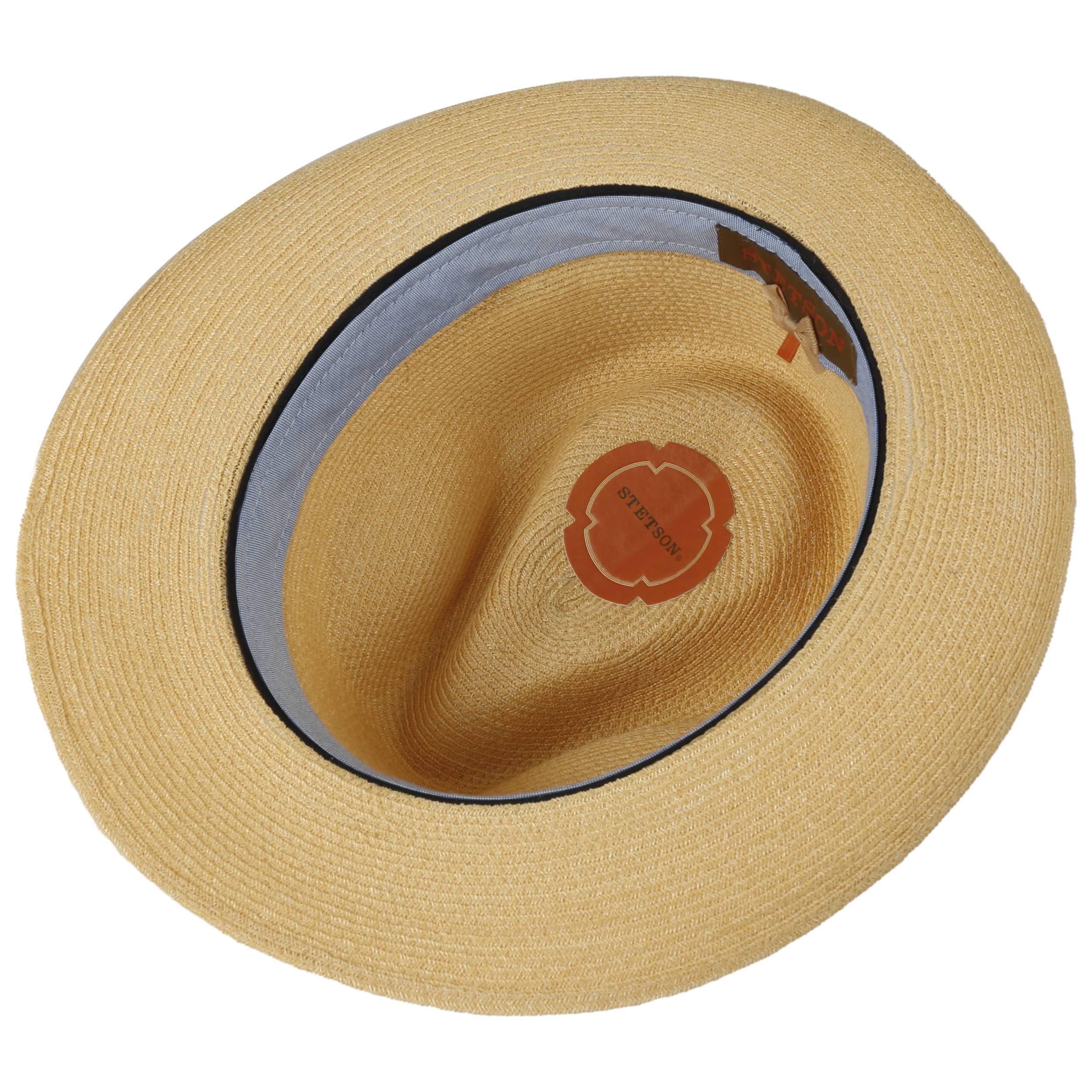 Stetson Kendrick Fedora Hanfhut Naturfarbener Bogart-Stil Nachhaltiger Hut Made in Italy Unisex Frühjahr Sommer