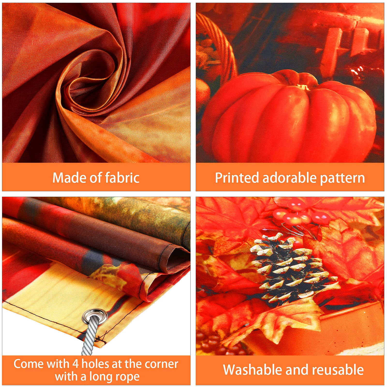 Herbstblatt-Banner Set - 4 Girlanden Für Herbst-Deko, Thanksgiving, Erntefest