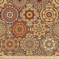 Vista 86 de Ambesonne Tela de Fiesta Popstar por Yarda, Estilo de Dibujos Animados Garabatos Dibujados a Mano Tema Musical Impresión de Arte Lineal, Tela