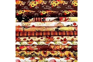 Autumn Fat Quarter Turkey Fabric Squares