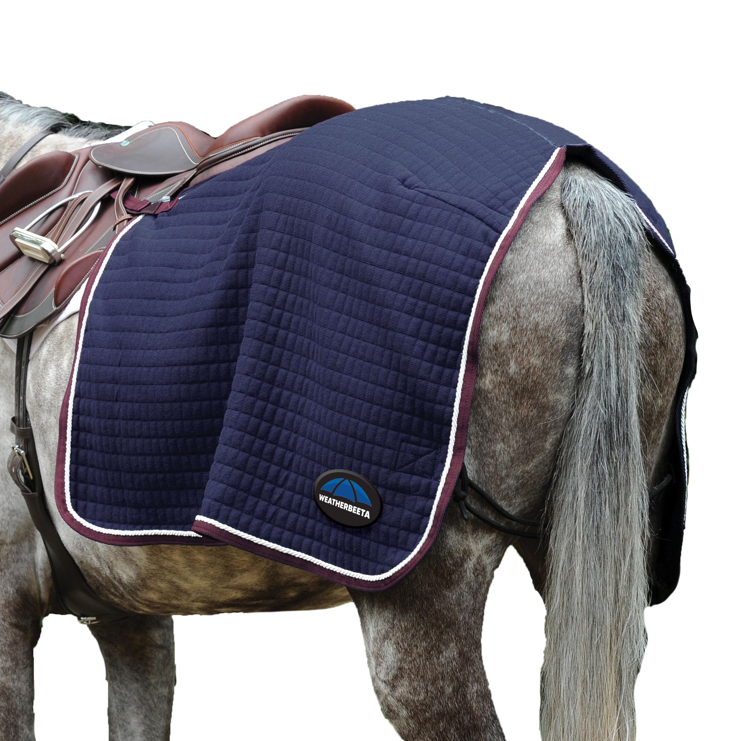WeatherBeeta Thermocell Quarter Sheet, Navy/Burgundy, Extra Small