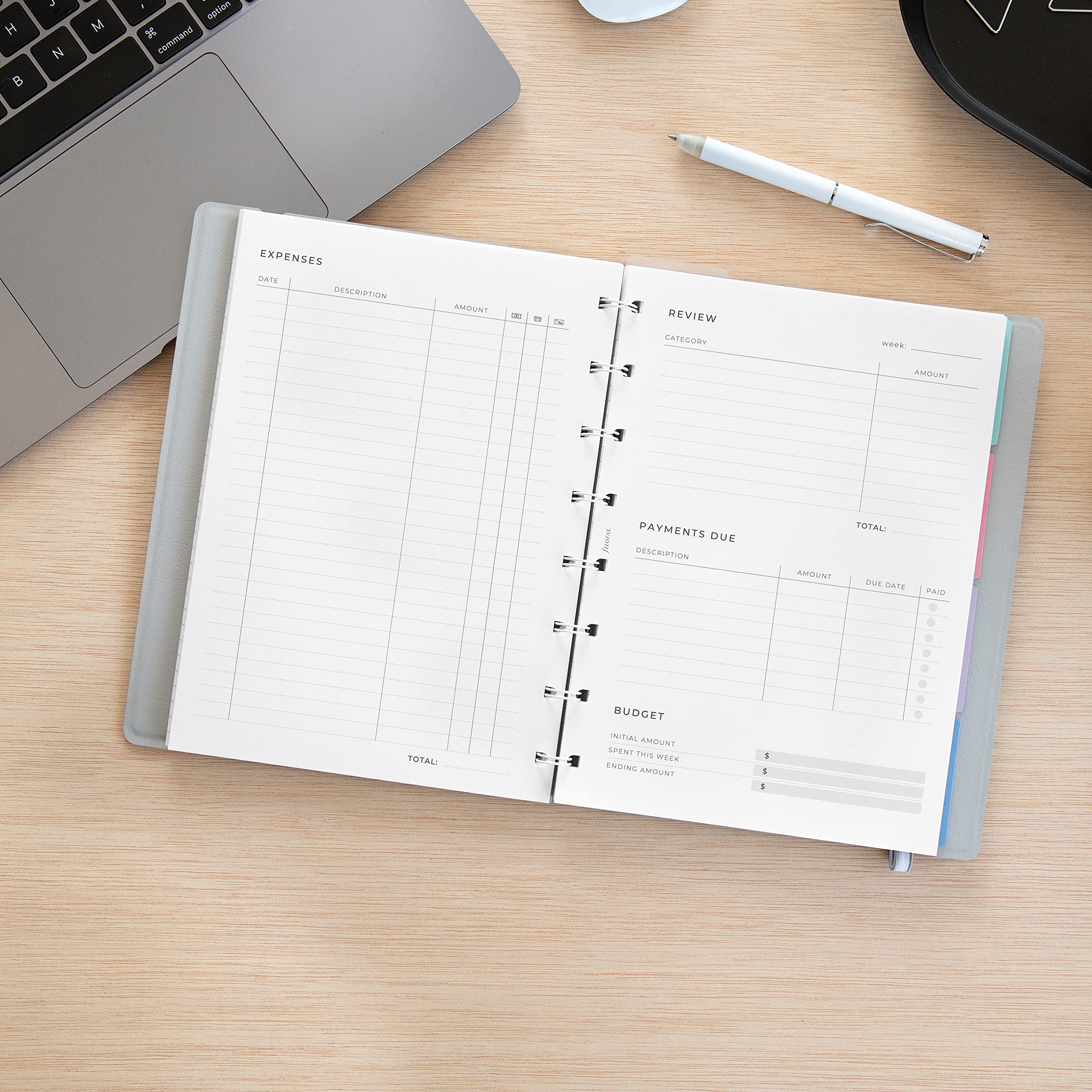Filofax Lifestyle Refill, A5 Size, Notebook Refill, White Paper, Expense Tracker, 56 Sheets (B132861 - View #12