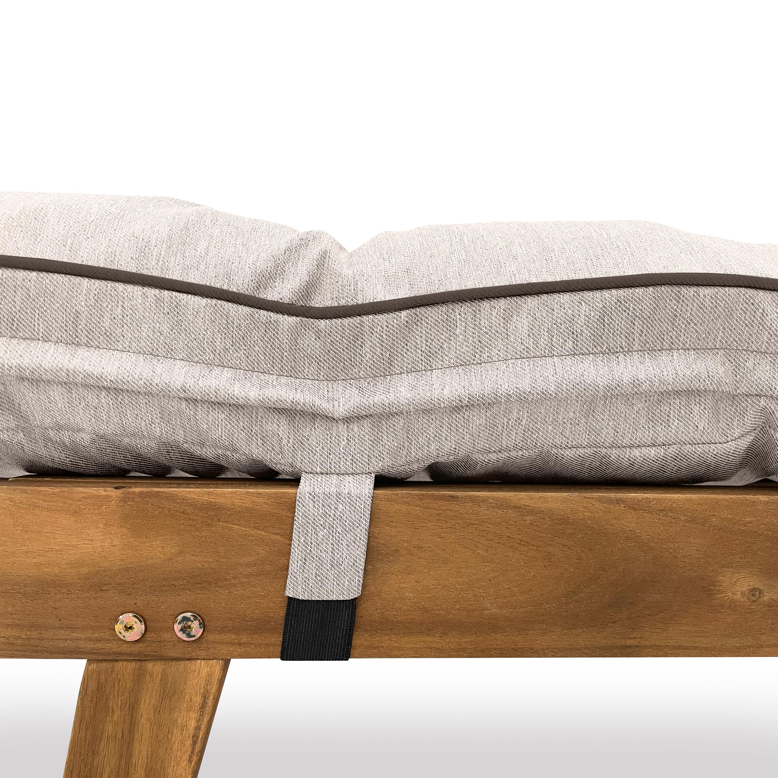 Spatium Coussin de Chaise Longue, Coussin Bain de Soleil, Coussin Transat, 100% Déhoussable, Imperméable, Résistant aux UV, 11 Coloris (200x60cm, Beige)
