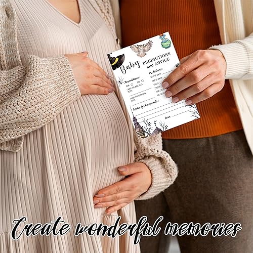 Miniatura 5 de Magic School Baby Shower - Juego de predicciones y tarjetas de consejo para bebés (paquete de 30), suministros de decoración de juegos de fiesta de