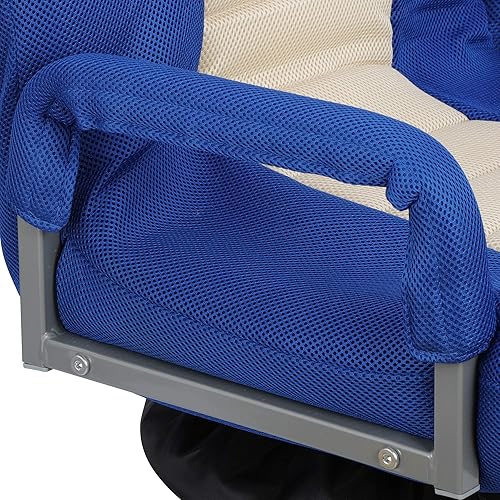 Miniatura 8 de Silla giratoria de 360 grados para juegos, sofá plegable para lectura de televisión, jugar videojuegos con soporte lumbar, asas para reposabrazos,