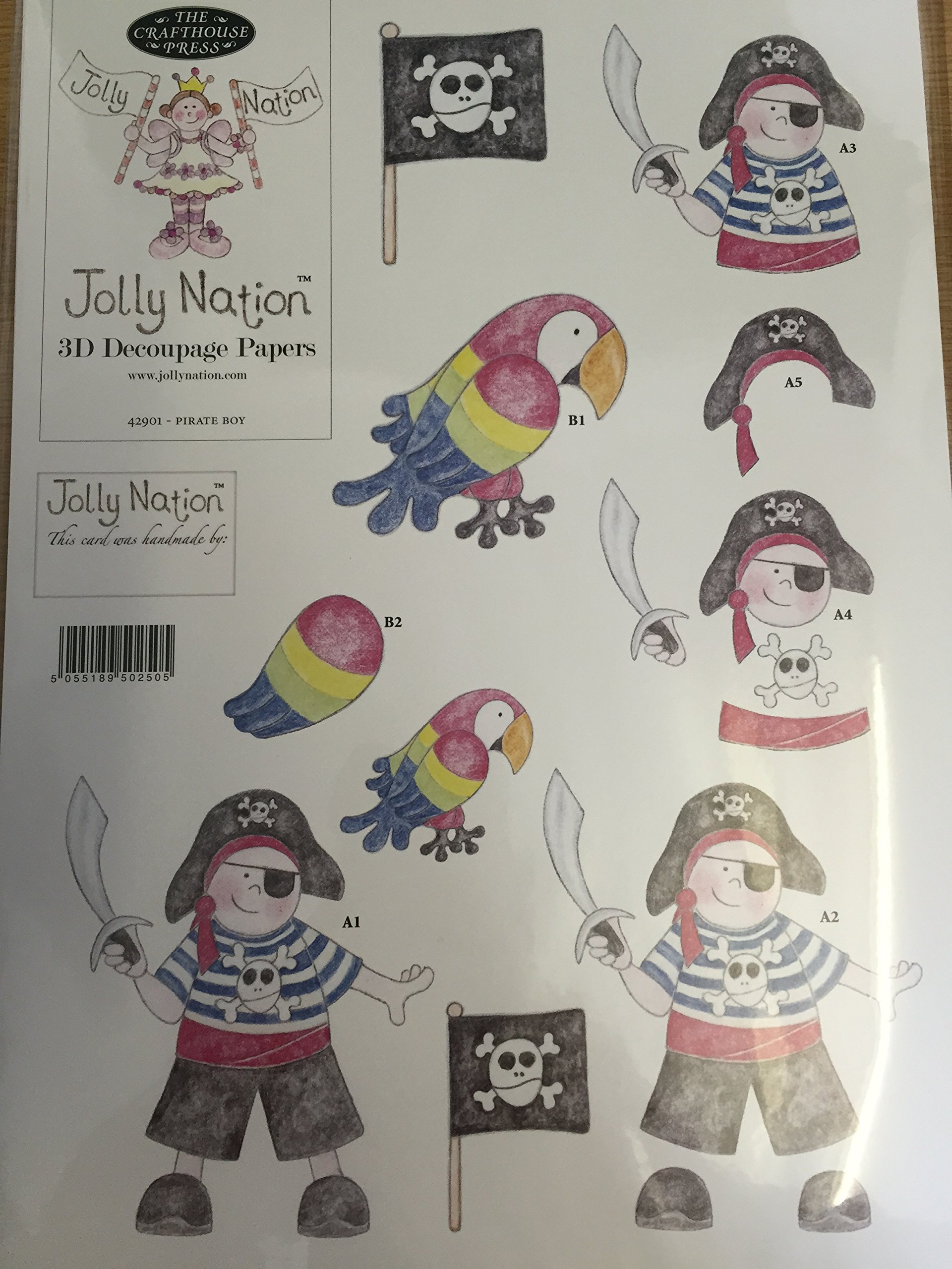 Paper Nation 3D Decoupage Papers - 42901 Pirate Boy