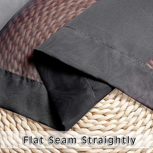 Miniatura 8 de OVZME Cortinas traslúcidas para sala de estar, reducen la luz, 108 pulgadas de largo, juego de 2 paneles, con jareta para cortinero, negro