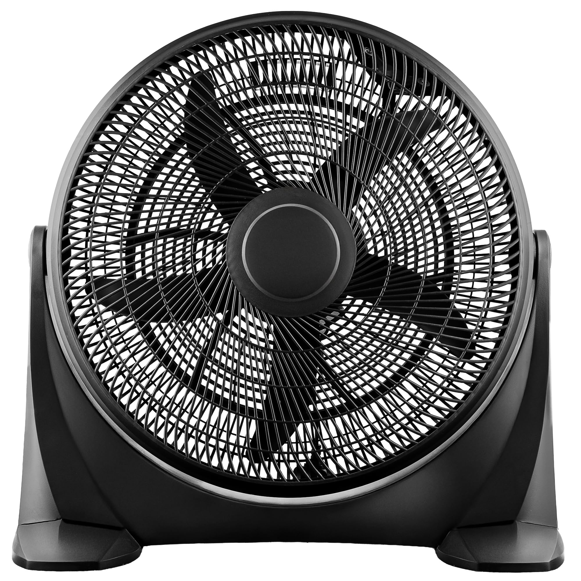 Daewoo 20 Inch Floor Fan, High Velocity, Portable With Carry Handles, Tilt Up And Down, 3 Speed Settings, Sturdy Base With Feet, 5 Blades, Fan Guard, Plastic, Black, For All Floors
